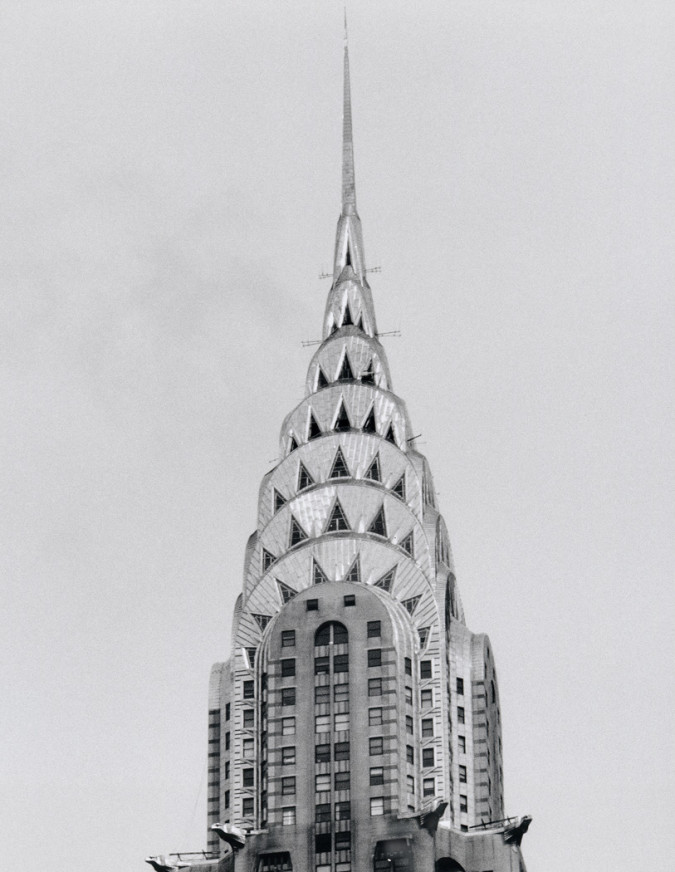 Chrysler building black and white poster #2