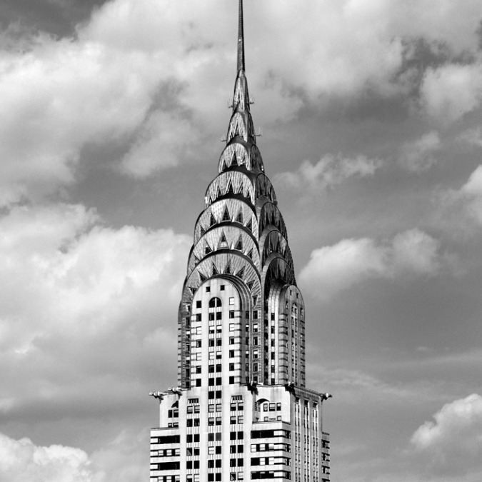 Chrysler building black and white poster #3