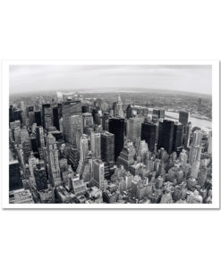 Aireal View At Midtown Manhattan BW MP2323 New York City Art Print from NY Poster