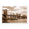 Brooklyn Bridge Panorama Sepia MP1007 New York City Art Print from NY Poster