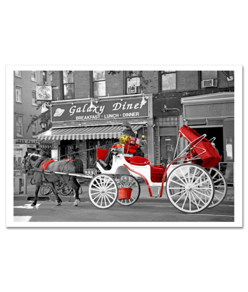 Carriage At Galaxy Diner Manhattan MP1428 New York City Art Print from NY Poster