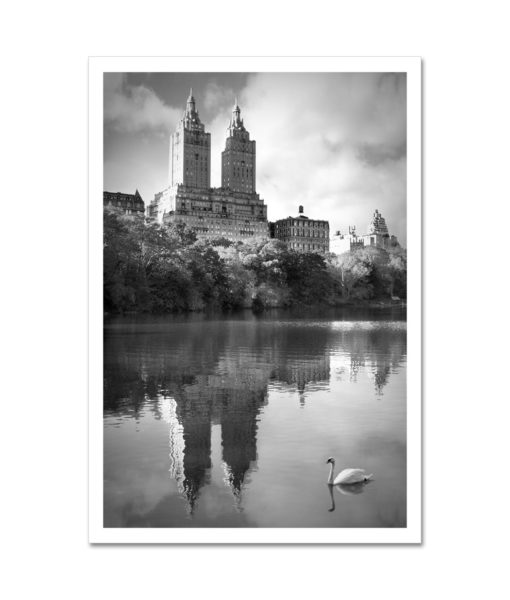 Central Park Lake Black and White MP1069 New York City Art Print from NY Poster