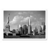 Statue Liberty Freedom Tower Black and White MP1160 New York City Art Print from NY Poster