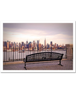 View Bench Midtown Manhattan MP2132 New York City Art Print from NY Poster