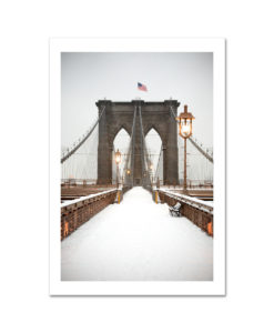 Brooklyn Bridge Snow MP2129 New York City Art Print from NY Poster