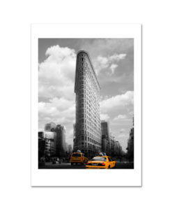 Flatiron Yellow Cabs MP1312 New York City Art Print from NY Poster