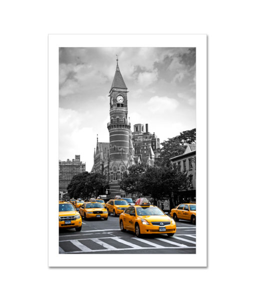 Jefferson Market Yellow Cabs Art Print Poster MP1332 New York City Art Print from NY Poster