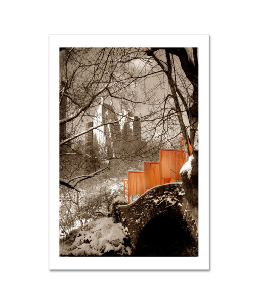 Love Bridge Central Park Sepia MP1881 New York City Art Print from NY Poster