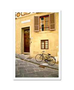 Bicycle by the Yellow Wall Florence Italy MP2561 Print from NY Poster