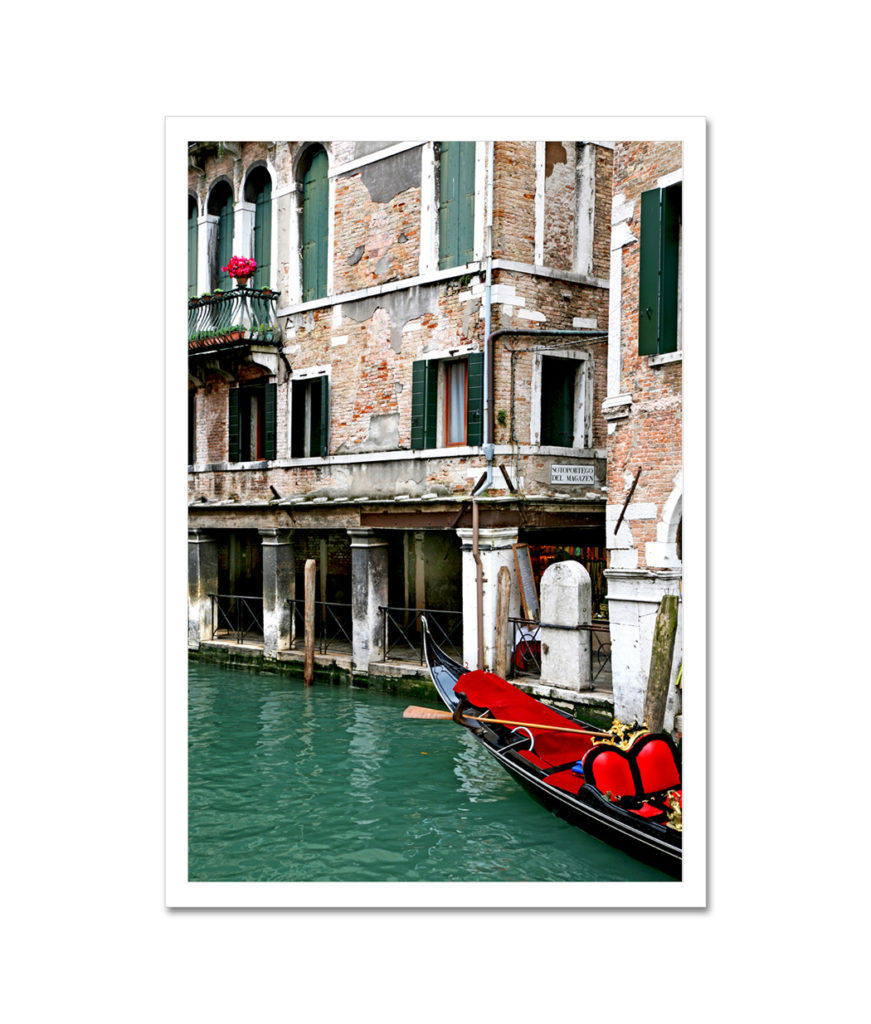 Gondola at Sotoportego Del Magazen Venice Italy Art