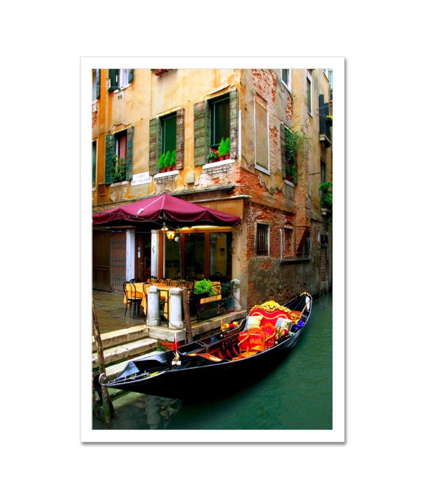 Gondola by Calle Del Magazen Venice Italy – Art Photo Print Poster – NY ...